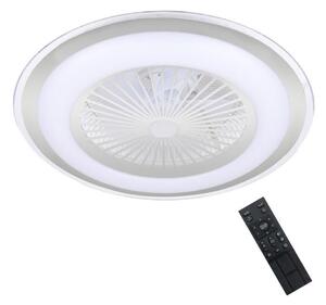 Brilagi - Φωτιστικό LED Dimmable με ανεμιστήρα RONDA LED/48W/230V ασημί+RC