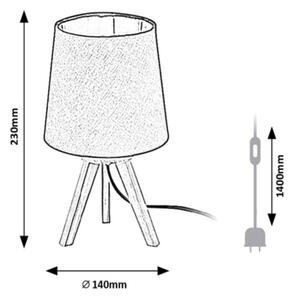 Rabalux 2068 - Επιτραπέζιο φωτιστικό LYCHEE 1xE14/25W/230V μπεζ