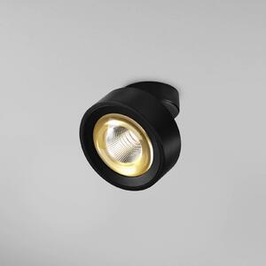 Egger LED προβολέας Clippo Optic, μαύρο/χρυσό, Ø 12 cm, DTW