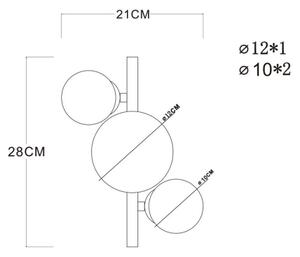 Globo 56135-3W - LED Πλαφονιέρα οροφής RIHA 3xG9/3W/230V ορείχαλκος