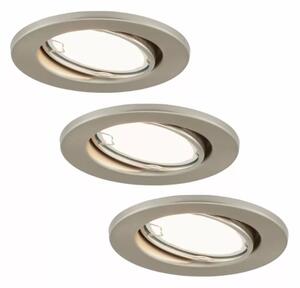 Briloner 7221-032 - ΣΕΤ 3x Φωτιστικό μπάνιου LED 1xGU10/3W/230V ματ χρώμιο