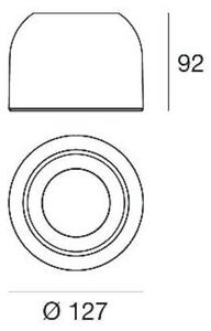 Outlook S LED downlight, λευκό, αλουμίνιο, γυαλί, ρυθμιζόμενο