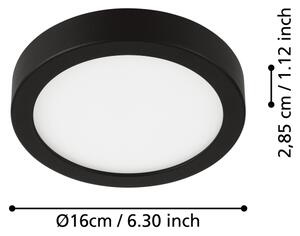 Eglo 900637 - Φωτιστικό οροφής μπάνιου LED FUEVA LED/11W/230V IP44 μαύρο