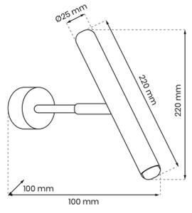 Φωτιστικό σποτ τοίχου MONZA 1xG9/8W/230V μαύρο