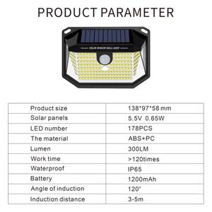 Immax 08486L - Ηλιακό φωτιστικό τοίχου LED με αισθητήρα LED/4W/5,5V IP65