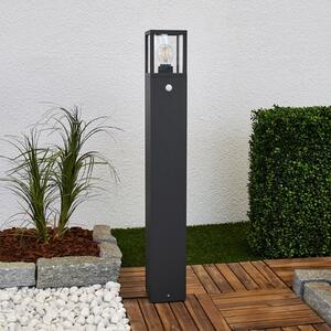 Lucande Φωτισμός Klemens, 90 cm, αισθητήρας, ανθρακί, E27, Μαύρο, Αλουμίνιο, σύγχρονο