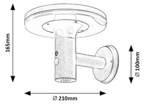 Rabalux 77017 - Ηλιακό φωτιστικό LED με αισθητήρα ALASKA LED/10W/3,7V IP44