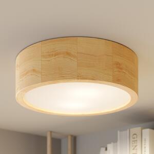 TEMAR LIGHTING Φωτιστικό οροφής Cleo, Ø 27.5cm, 2-φωτιστικό, ξύλο πεύκου, E27, ρυθμιζόμενος, Ξύλου, Σαλόνι / τραπεζαρία, Ξύλο, σύγχρονο