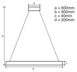 LED Dimmable κρεμαστό φωτιστικό οροφής LED/42W/230V 3000-6500K + τηλεχειριστήριο