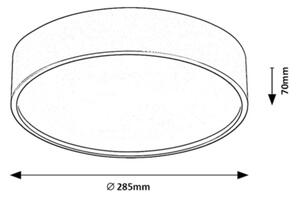 Rabalux 75012 - Φωτιστικό οροφής LED με αισθητήρα LARCIA LED/19W/230V IP44 λευκό