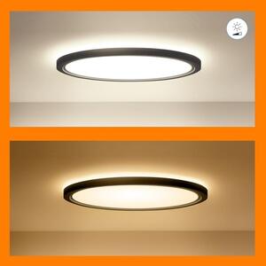 WiZ - LED RGB dimmable φωτιστικό οροφής SUPERSLIM LED/22W/230V Wi-Fi μαύρο