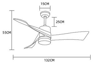 Immax NEO 07136-B -LED Dimmable ανεμιστήρας SOFISTICADO 18W/230V Wi-Fi Tuya+RC