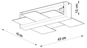 Brilagi - Φωτιστικό οροφής LED HERA 2xE27/7,5W/230V λευκό