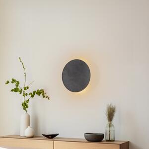 TK Lighting Φωτιστικό τοίχου Lunia New, μαύρο, Ø 20 cm, ρυθμιζόμενος, Μαύρο, Σαλόνι / τραπεζαρία, Μέταλλο