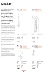 Redo 01-2043 - Πολύφωτο LED με συρματόσχοινο MADISON LED/4W/230V χρυσαφί