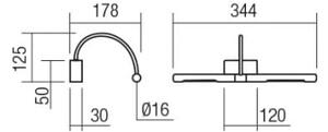 Redo 01-3465 - Φωτιστικό πίνακα LED KENDO LED/6W/230V 34,4 cm CRI 92 μαύρο