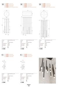 Redo 01-2050 - Πολύφωτο LED με συρματόσχοινο MADISON 8xLED/4W/230V χρυσαφί