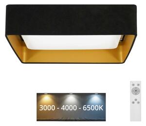 Brilagi - LED Φωτιστικό dimming VELVET SQUARE LED/24W/230V + RC μαύρο