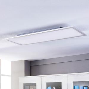 Lindby LED πάνελ Livel, 4000K, 120cm x 30cm, ασημί, μέταλλο, Μεταλλικό, Κουζίνα, Πλαστικό, σύγχρονο