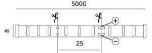 LED Ταινία LED/50W/12V 5 m 3000K