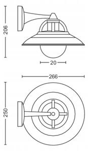 Philips 17381/30/PN - Φως τοίχου εξωτερικού χώρου COMORANT 1xE27/42W/230V IP44