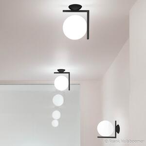 FLOS IC C/W1 φωτιστικό τοίχου, μαύρο Ø 20 cm
