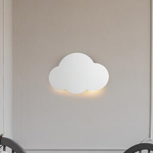 Φωτιστικό τοίχου Cloud, λευκό, ατσάλι, έμμεσο φως, 38 x 27 cm