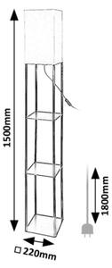 Rabalux 74191 - Επιδαπέδια λάμπα with shelves BRONN 1xE27/40W/230V