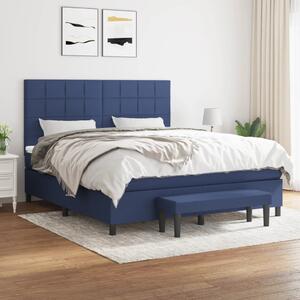 VidaXL Κρεβάτι Boxspring με Στρώμα Μπλε 160x200 εκ. Υφασμάτινο