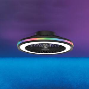 Ανεμιστήρας οροφής LED Gamer μαύρος DC αθόρυβος Ø 47 cm CCT RGB