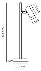 Nordlux - Επιτραπέζια λάμπα dimming LED OMARI LED/3,2W/230V μαύρο