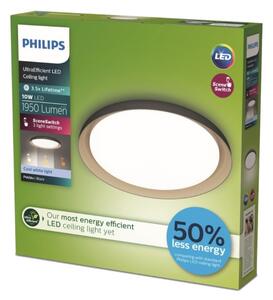 Philips - LED Dimmable φωτιστικό οροφής PEBBLO LED/10W/230V 4000K μαύρο