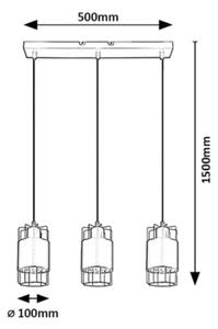 Rabalux 3126 - Κρεμαστό φωτιστικό οροφής τρίφωτο ράγα DIMITRI 3xE27/40W/230V