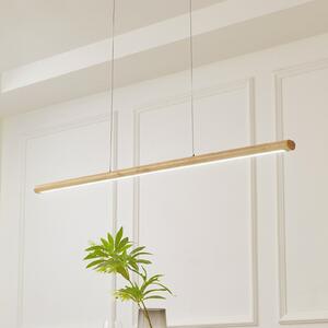 Lucande LED κρεμαστό φωτιστικό Maruta, ξύλο, δέσμη, 120 cm, 3000K