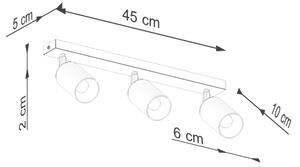 Sollux SL.1384 - Φωτιστικό σποτ WINX 3xGU10/10W/230V μαύρο/χρυσαφί