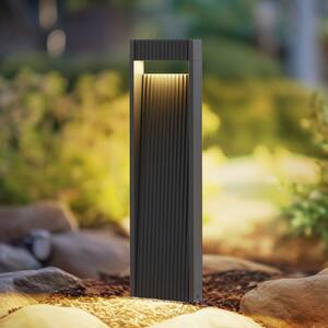 Lucande Φωτιστικό μονοπατιών LED Tavion, 60 cm, ανθρακί, IP65, Μαύρο, Αλουμίνιο, σύγχρονο
