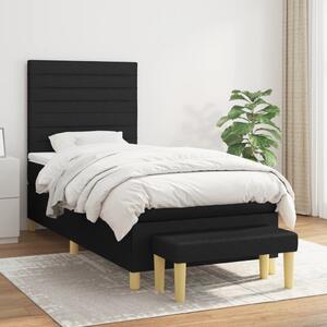 VidaXL Κρεβάτι Boxspring με Στρώμα Μαύρο 100 x 200 εκ. Υφασμάτινο