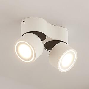 Arcchio LED-Deckenstrahler Rotari, λευκό, 2-φωτιστικά, 1362lm, ρυθμιζόμενος, Λευκό, Διάδρομος, Αλουμίνιο, σύγχρονο