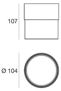 Φωτιστικό οροφής Crumb LED, λευκό, Ø 10,4 cm, σίδερο, γυαλί