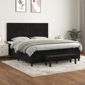 VidaXL Κρεβάτι Boxspring με Στρώμα Μαύρο 160x200 εκ. Βελούδινο