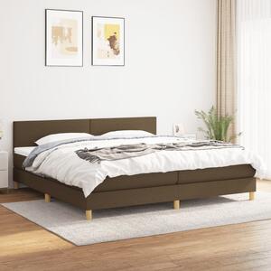 VidaXL Κρεβάτι Boxspring με Στρώμα Σκούρο Καφέ 200x200 εκ. Υφασμάτινο