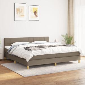 VidaXL Κρεβάτι Boxspring με Στρώμα Taupe 200x200 εκ. Υφασμάτινο