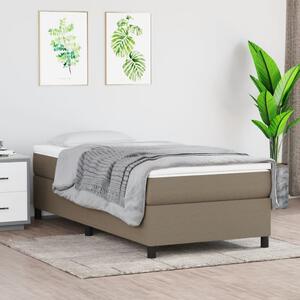 VidaXL Κρεβάτι Boxspring με Στρώμα Taupe 80x200 εκ. Υφασμάτινο