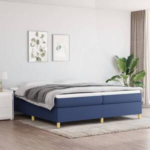 VidaXL Κρεβάτι Boxspring με Στρώμα Μπλε 200x200 εκ. Υφασμάτινο