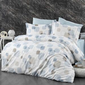 Σεντόνια Μονά (Σετ 160x240) Dimcol Μελίνα 707 White-Light Blue