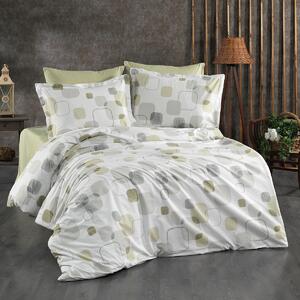 Σεντόνια Υπέρδιπλα (Σετ 220x240) Dimcol Μελίνα 708 White-Olive