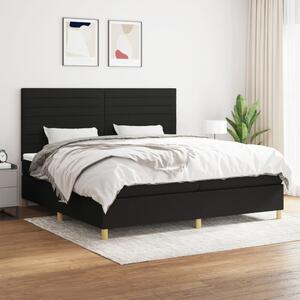 VidaXL Κρεβάτι Boxspring με Στρώμα Μαύρο 200x200 εκ. Υφασμάτινο