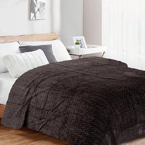 Κουβέρτα Fleece Μονή (160x220) Dimcol Brick 08 Grey-Black