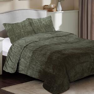 Κουβέρτα Fleece Μονή (160x220) Dimcol Solid 07 Olive