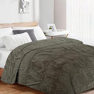 Κουβέρτα Fleece Μονή (160x220) Dimcol Brick 07 Olive